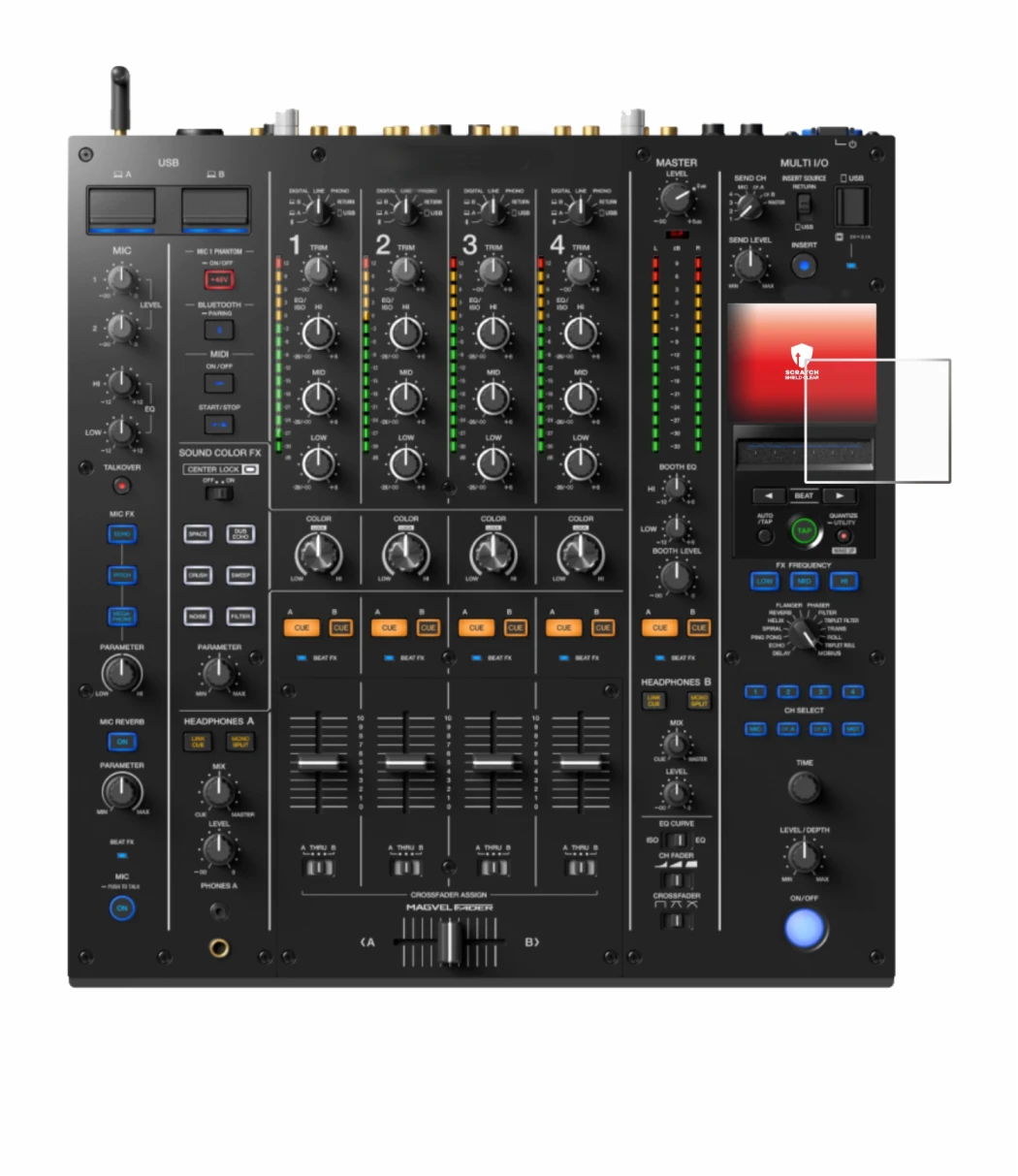 Imagen del dispositivo Pioneer DJM A9 con una amplia variedad de protectores de pantalla.