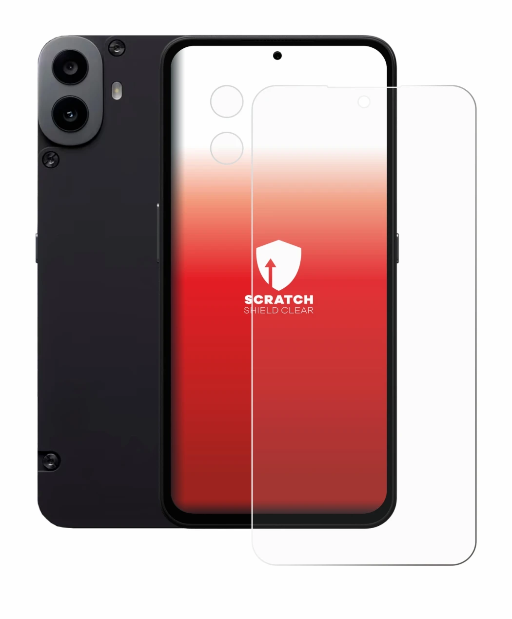 Imagen del dispositivo Nothing CMF Phone 1 (Frontal+Cámara) con una amplia variedad de protectores de pantalla.