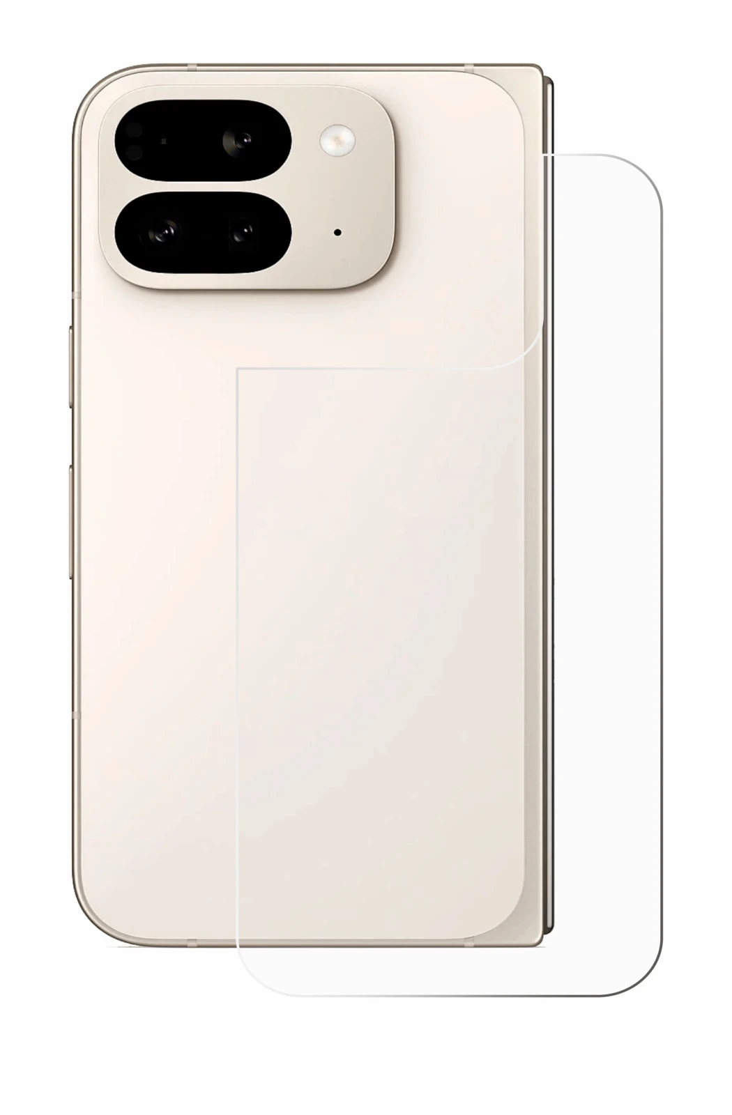 Imagen del dispositivo Google Pixel 9 Pro Fold (Trasero) con una amplia variedad de protectores de pantalla.