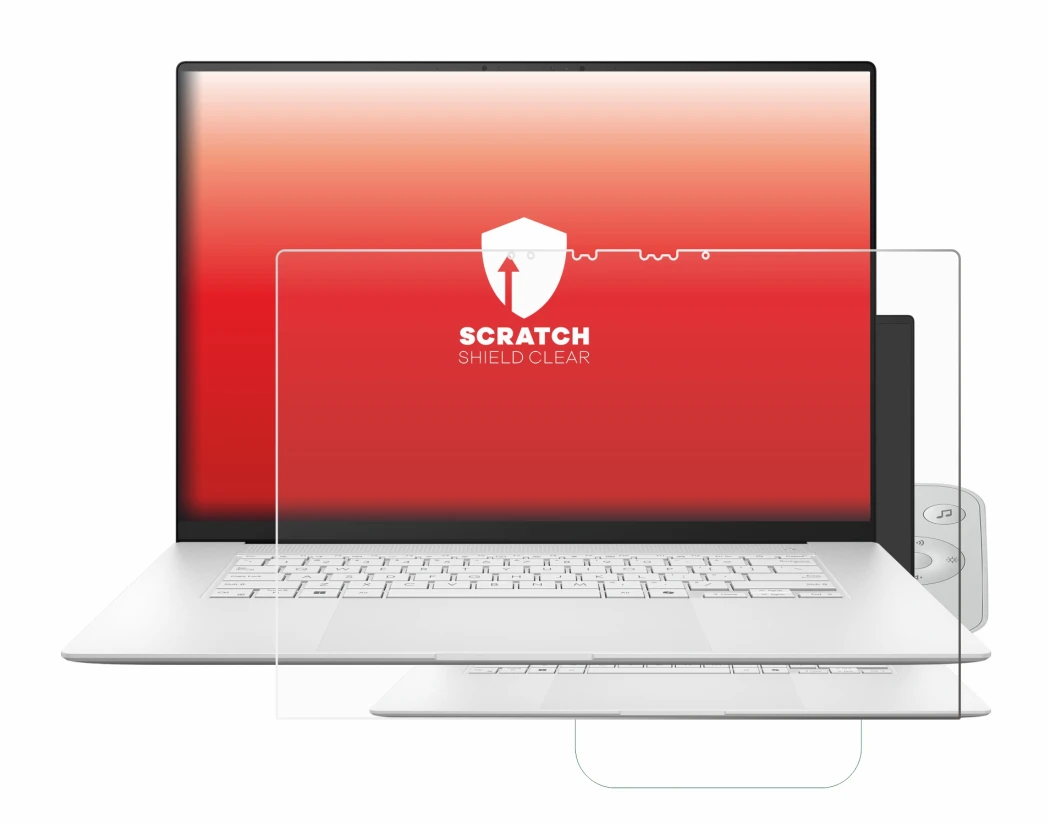 Imagen del dispositivo ASUS ZenBook S 16 con una amplia variedad de protectores de pantalla.