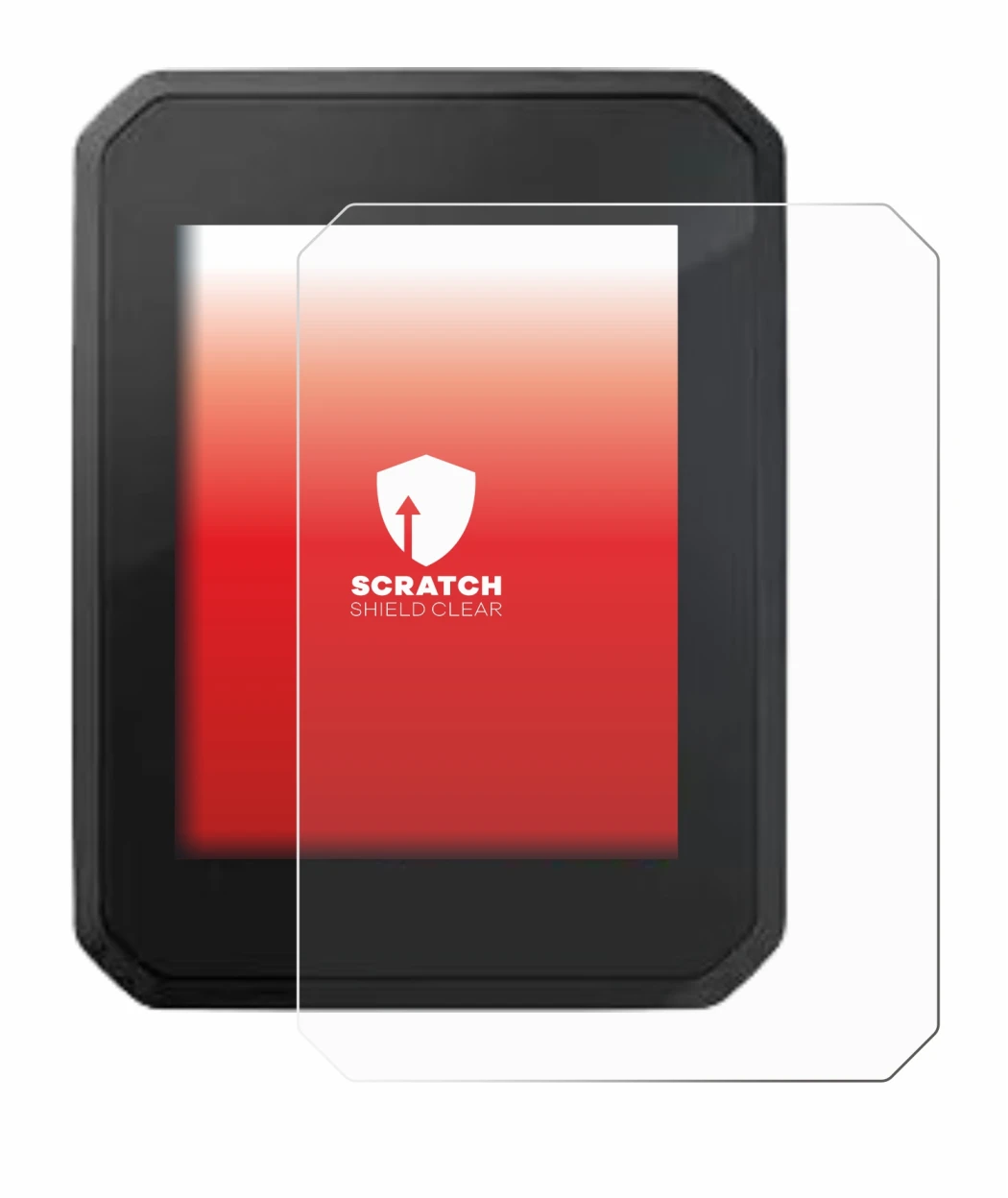 Imagen del dispositivo FIT Display Compact 2.0 con una amplia variedad de protectores de pantalla.
