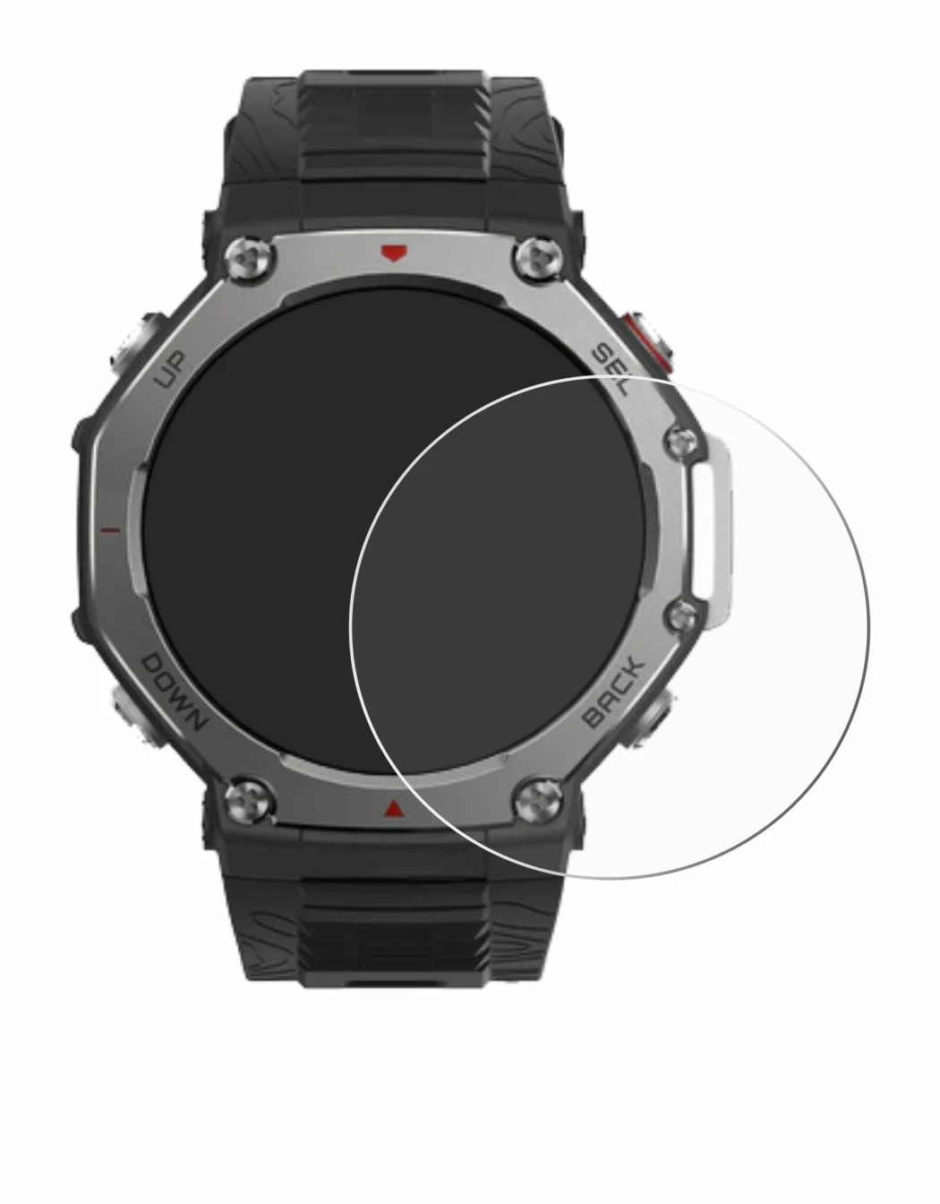 Imagen del dispositivo Huami Amazfit T-Rex 3 con una amplia variedad de protectores de pantalla.