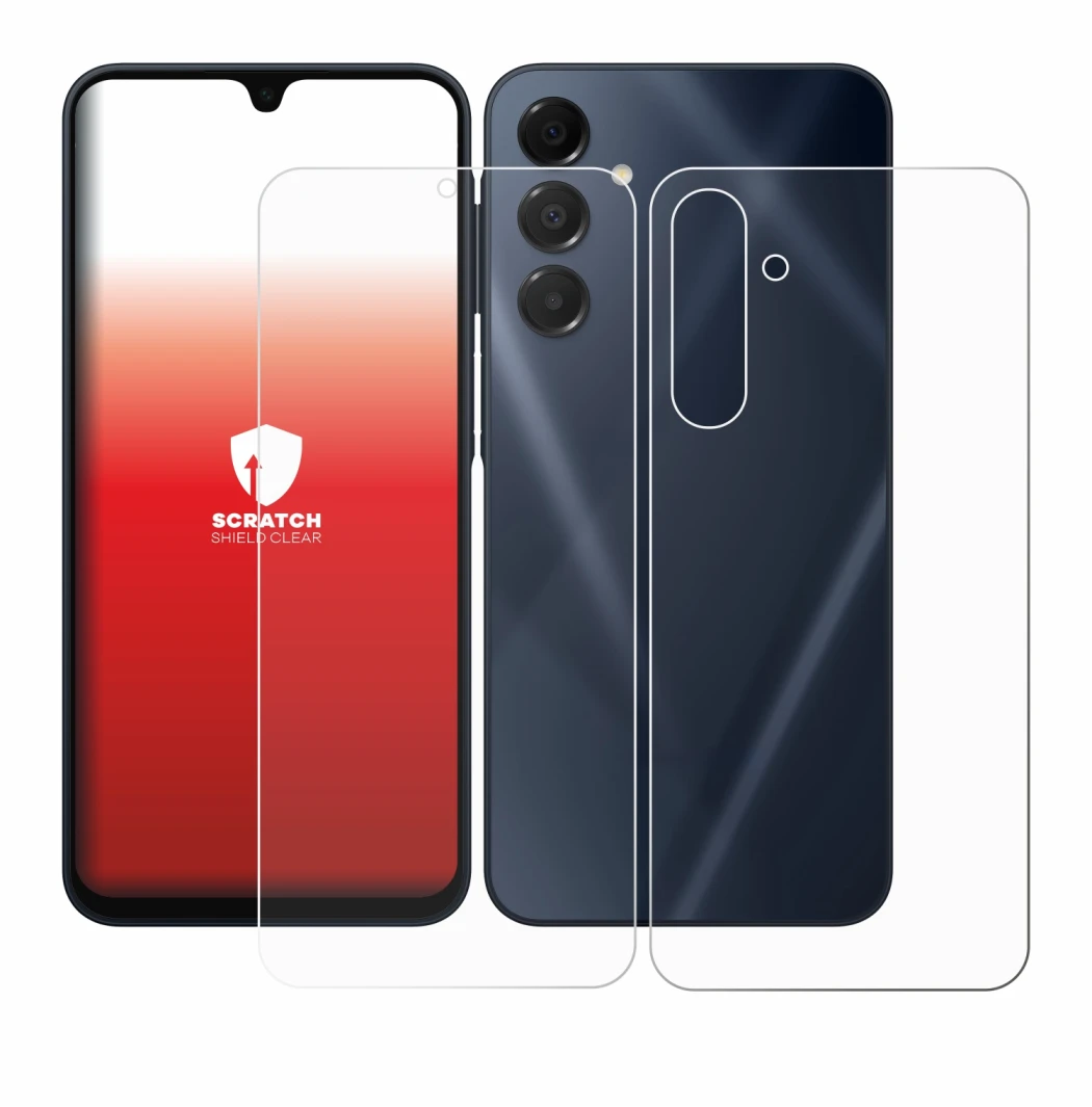 Imagen del dispositivo Samsung Galaxy A16 5G (Frontal+Trasero) con una amplia variedad de protectores de pantalla.