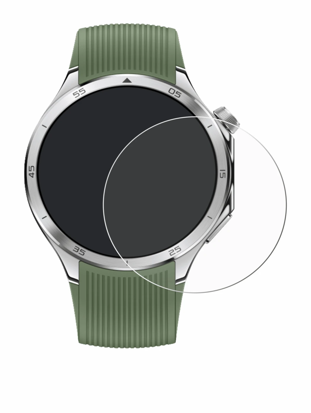 Imagen del dispositivo OnePlus Watch 3 con una amplia variedad de protectores de pantalla.