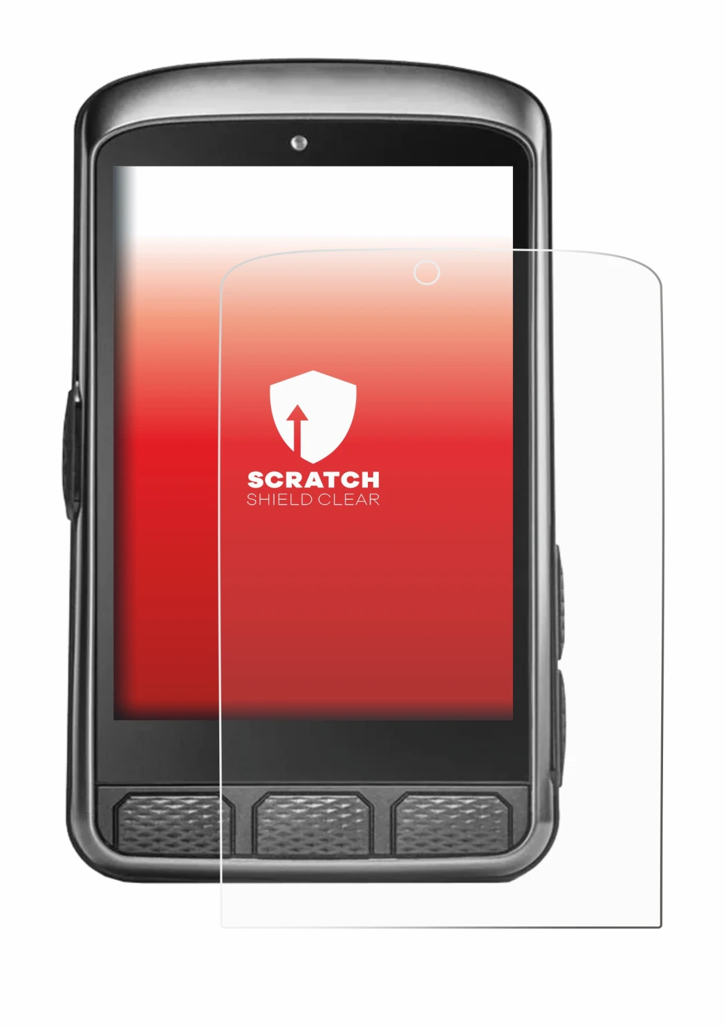 Imagen del dispositivo Wahoo Elemnt ACE con una amplia variedad de protectores de pantalla.