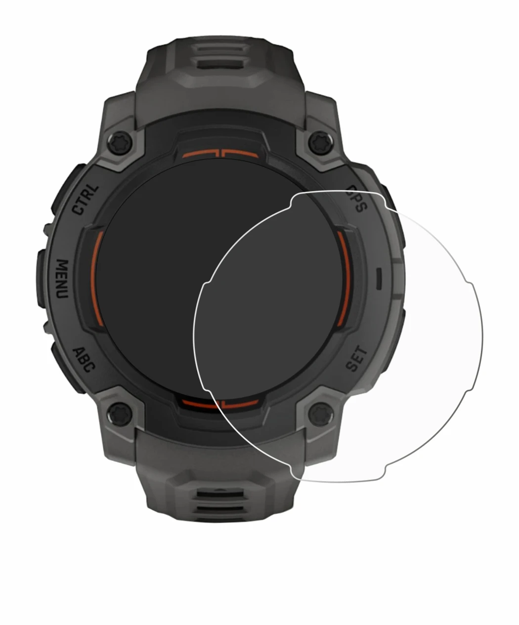 Imagen del dispositivo Garmin Instinct E (45 mm) con una amplia variedad de protectores de pantalla.