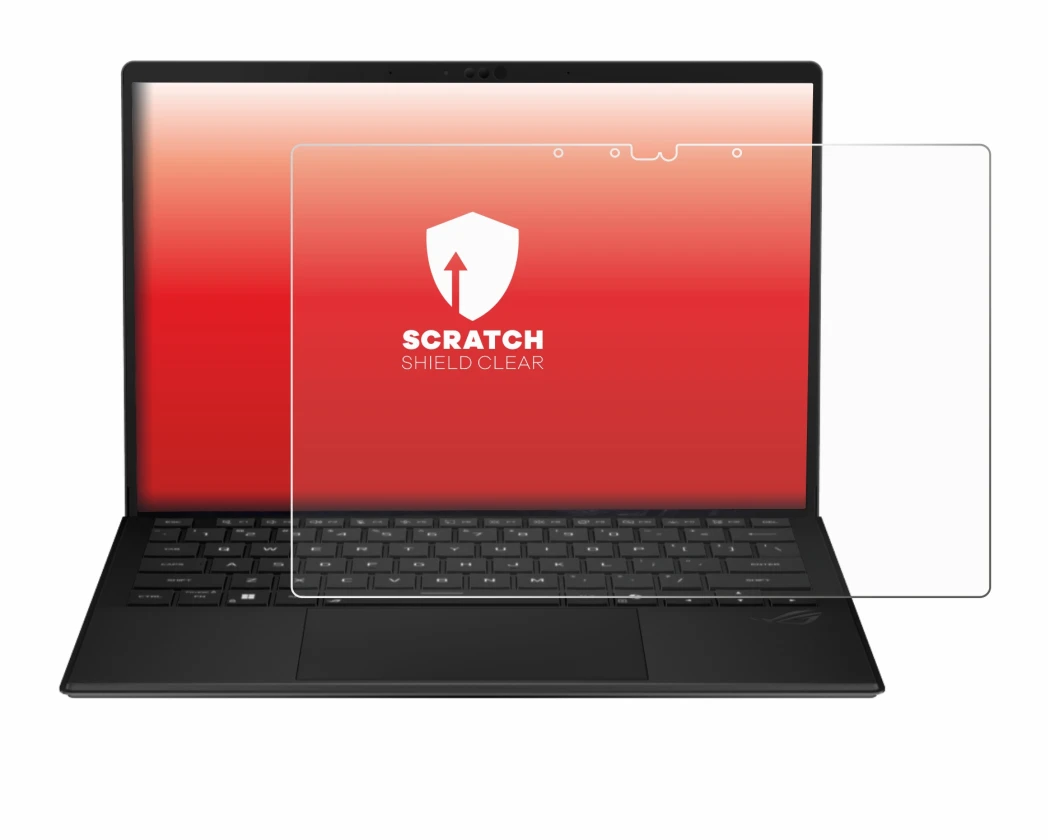 Imagen del dispositivo ASUS ROG Flow Z13 2025 con una amplia variedad de protectores de pantalla.