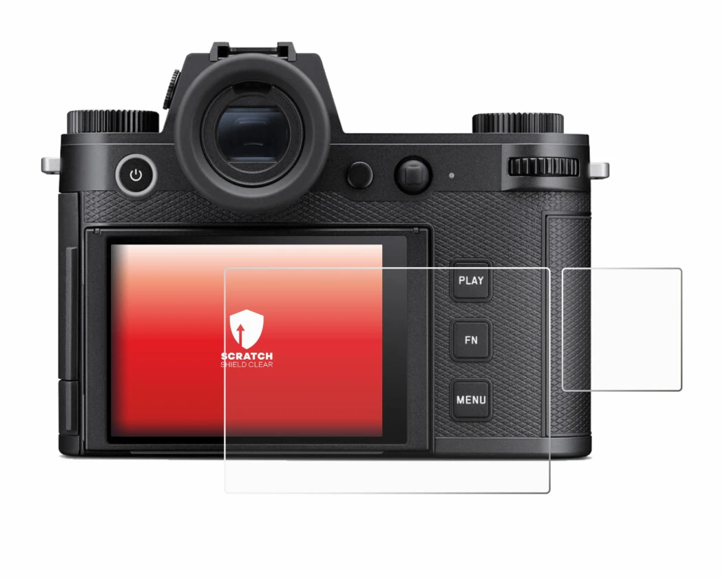 Imagen del dispositivo Leica SL3-S (Pantalla + pantalla de hombro) con una amplia variedad de protectores de pantalla.