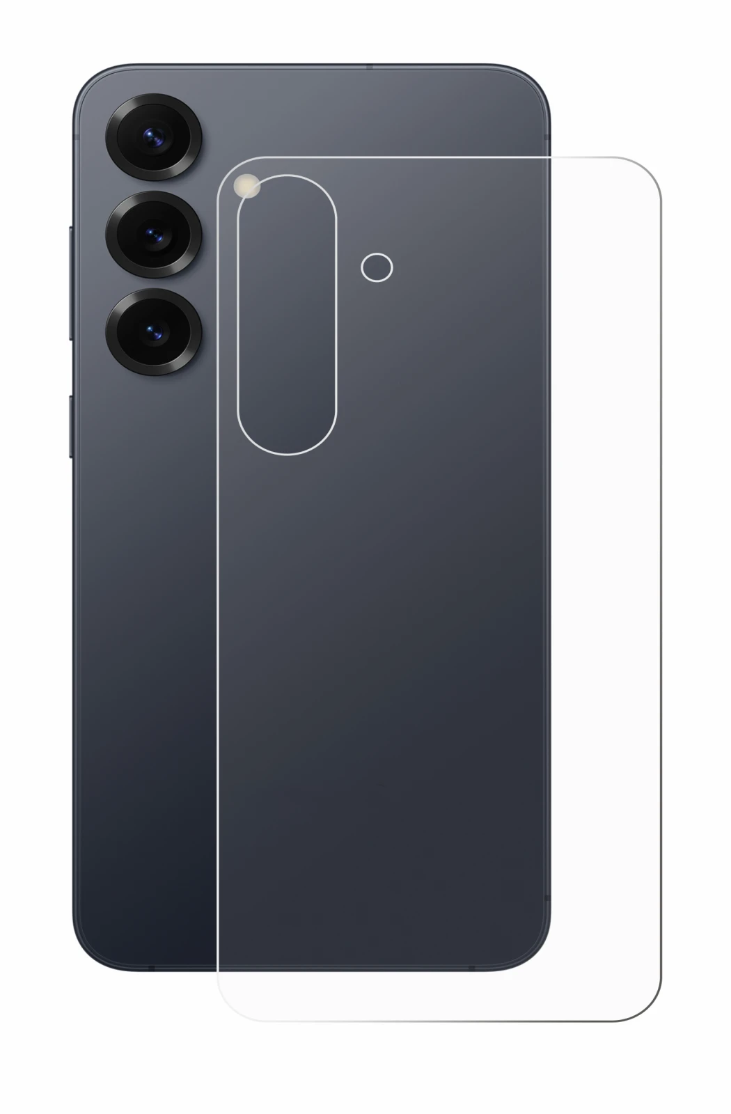 Imagen del dispositivo Samsung Galaxy S25 Plus (Trasero) con una amplia variedad de protectores de pantalla.