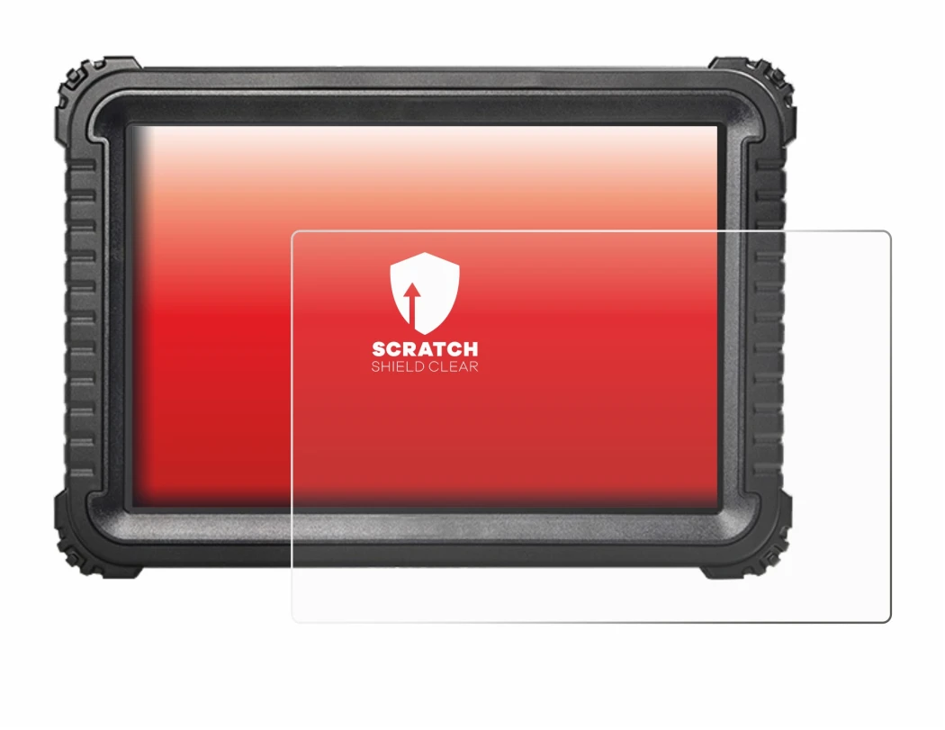 Imagen del dispositivo iCarsoft CR Ultra con una amplia variedad de protectores de pantalla.