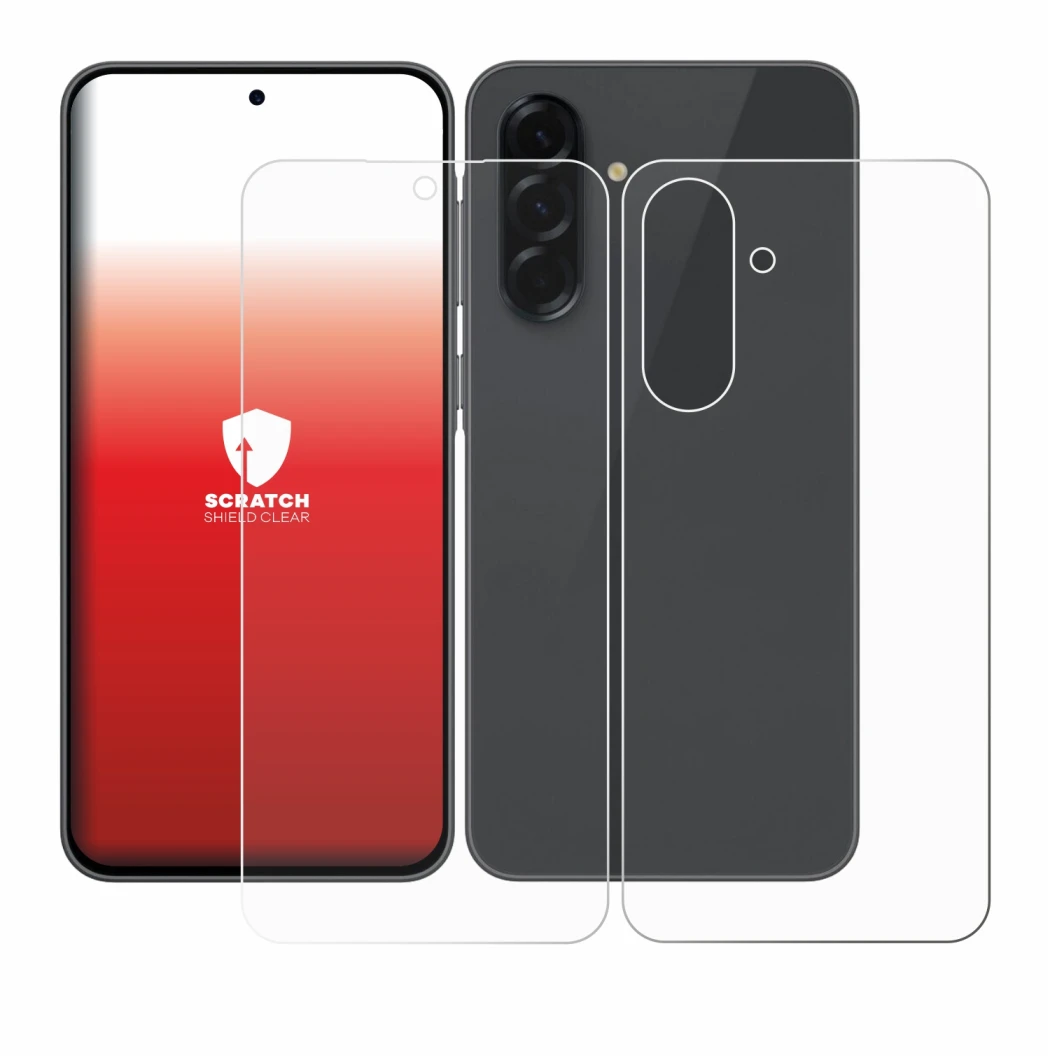 Imagen del dispositivo Samsung Galaxy A36 5G (Frontal+Trasero) con una amplia variedad de protectores de pantalla.