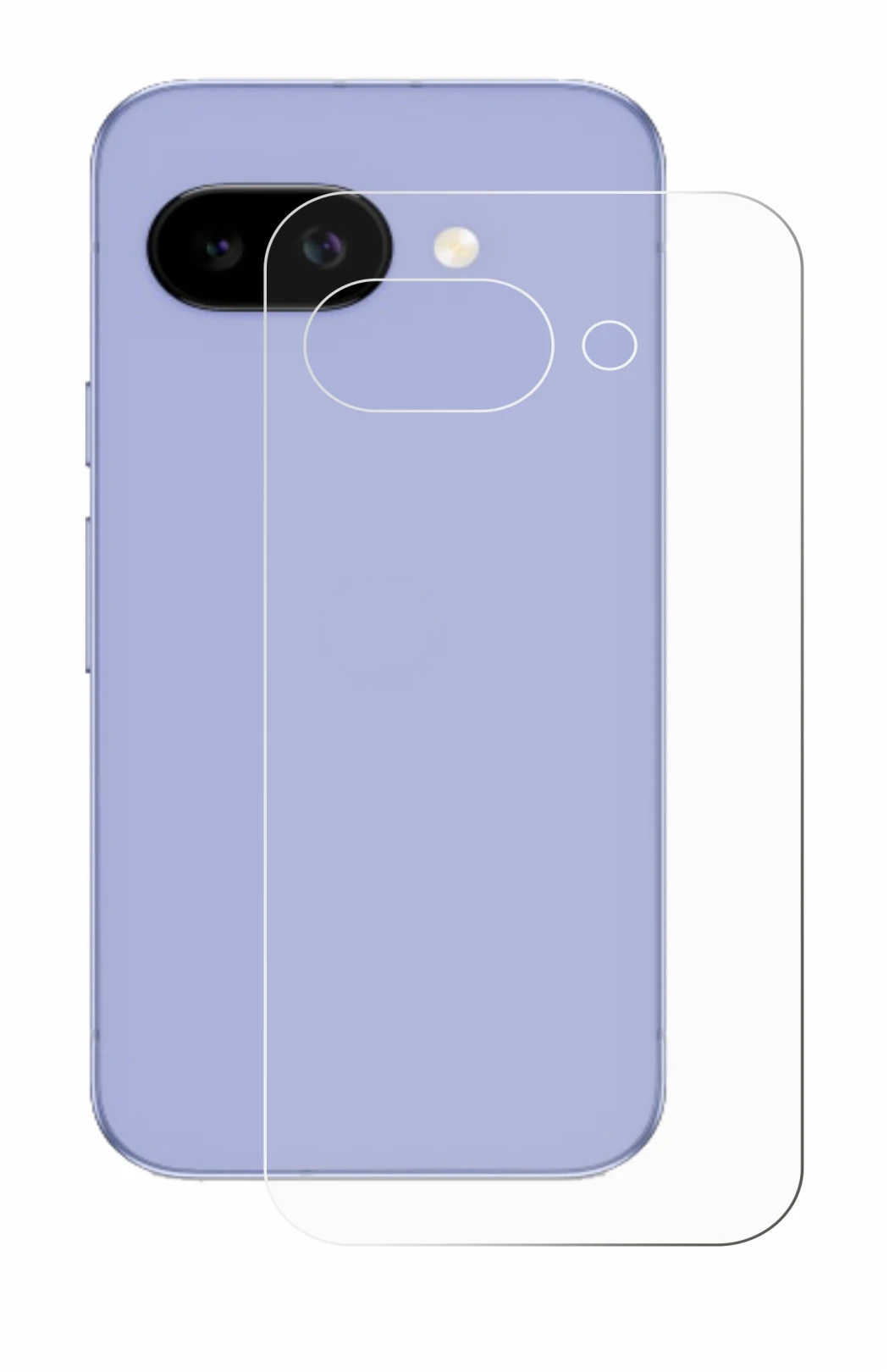 Imagen del dispositivo Google Pixel 9a (Trasero) con una amplia variedad de protectores de pantalla.
