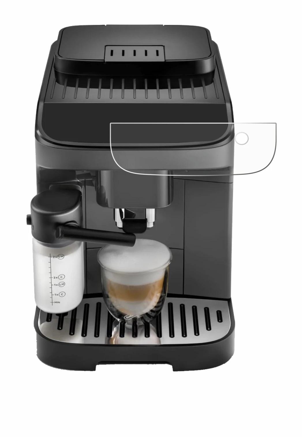 Imagen del dispositivo DeLonghi Magnifica Evo con una amplia variedad de protectores de pantalla.