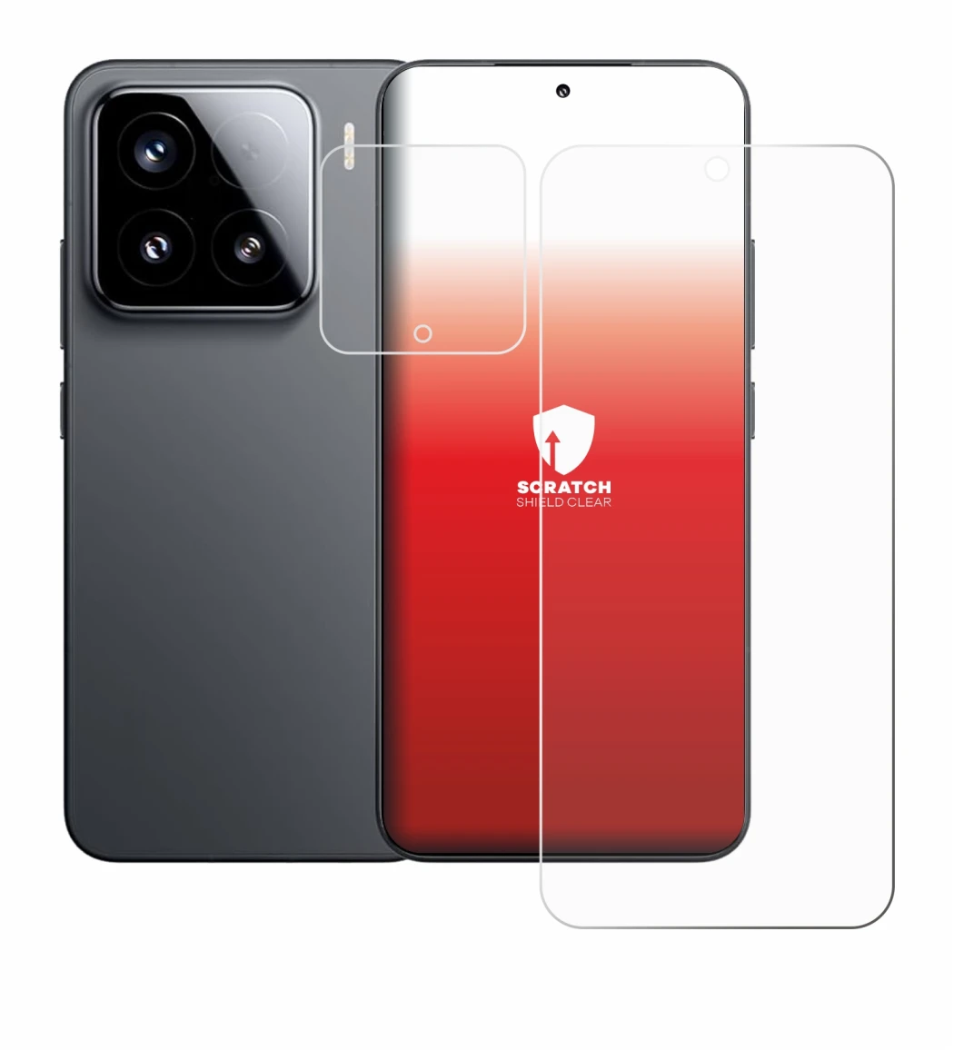 Imagen del dispositivo Xiaomi 15 (Frontal+Cámara) con una amplia variedad de protectores de pantalla.