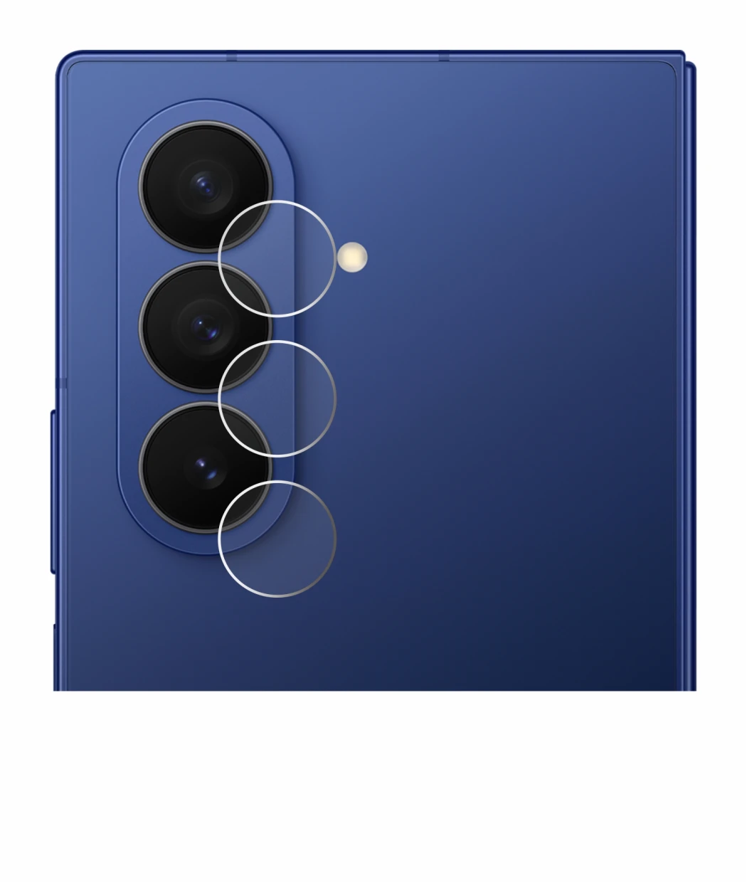 Imagen del dispositivo Samsung Galaxy Z Fold 7 (SÓLO Cámara) con una amplia variedad de protectores de pantalla.