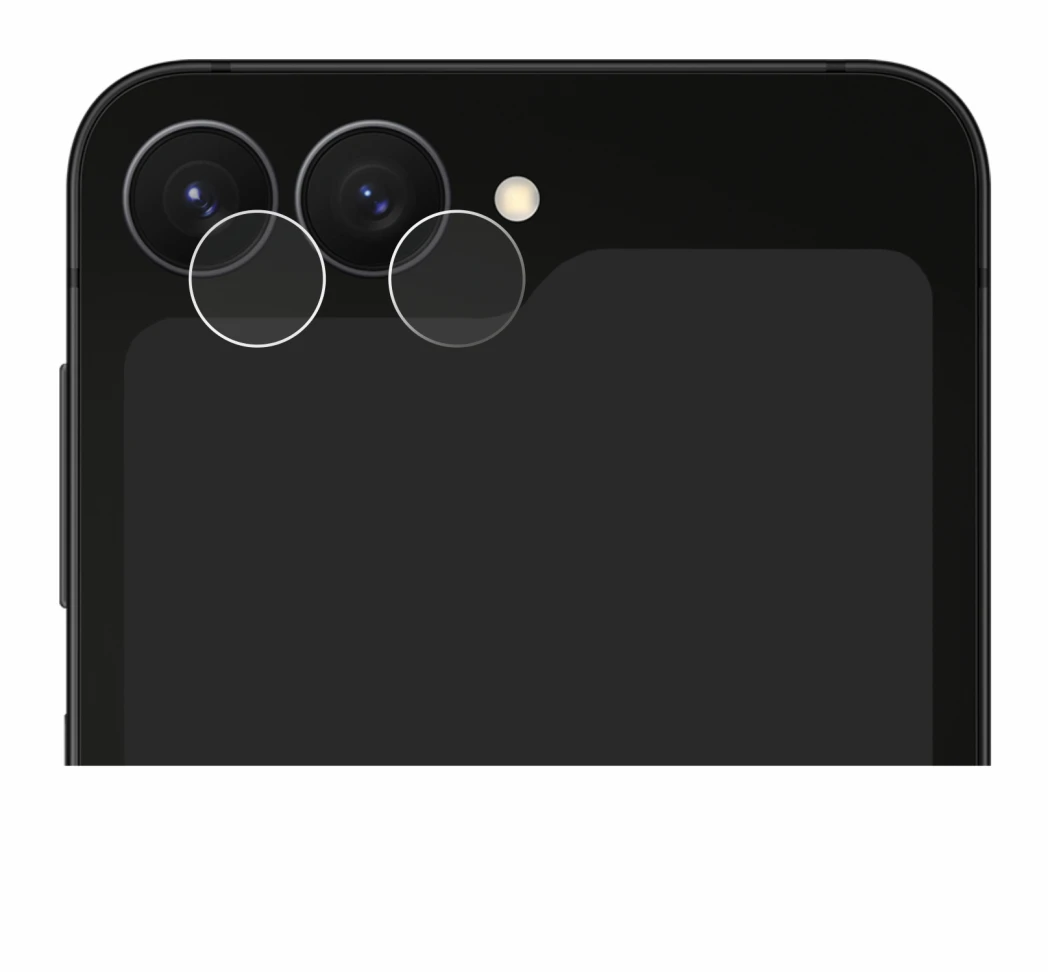 Imagen del dispositivo Samsung Galaxy Z Flip 7 FE (SÓLO Cámara) con una amplia variedad de protectores de pantalla.