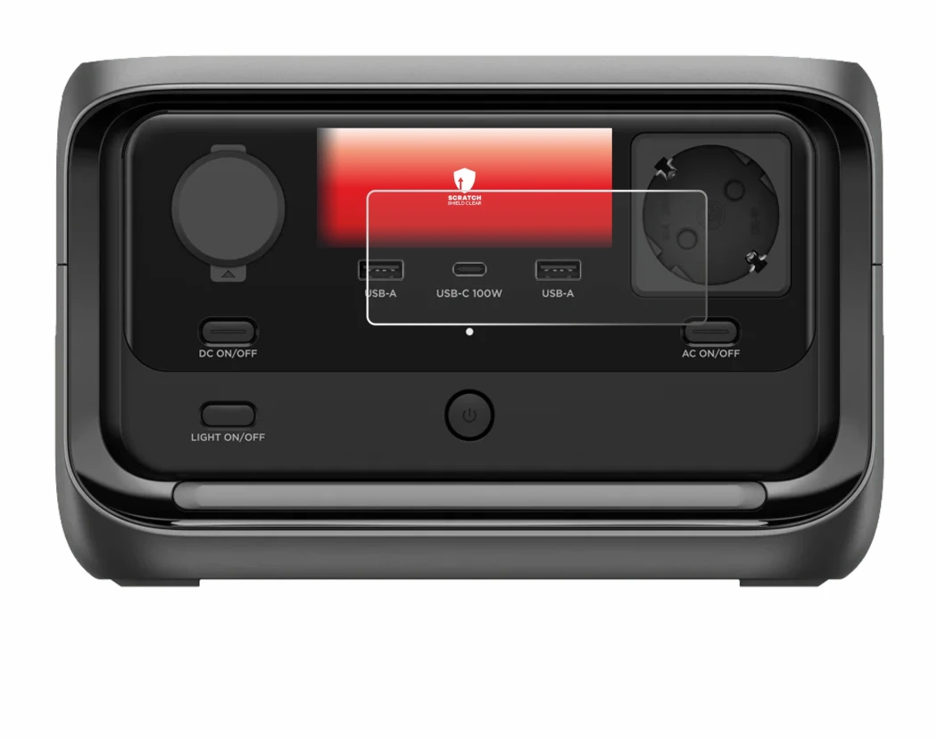 Imagen del dispositivo EcoFlow River 3 Plus con una amplia variedad de protectores de pantalla.