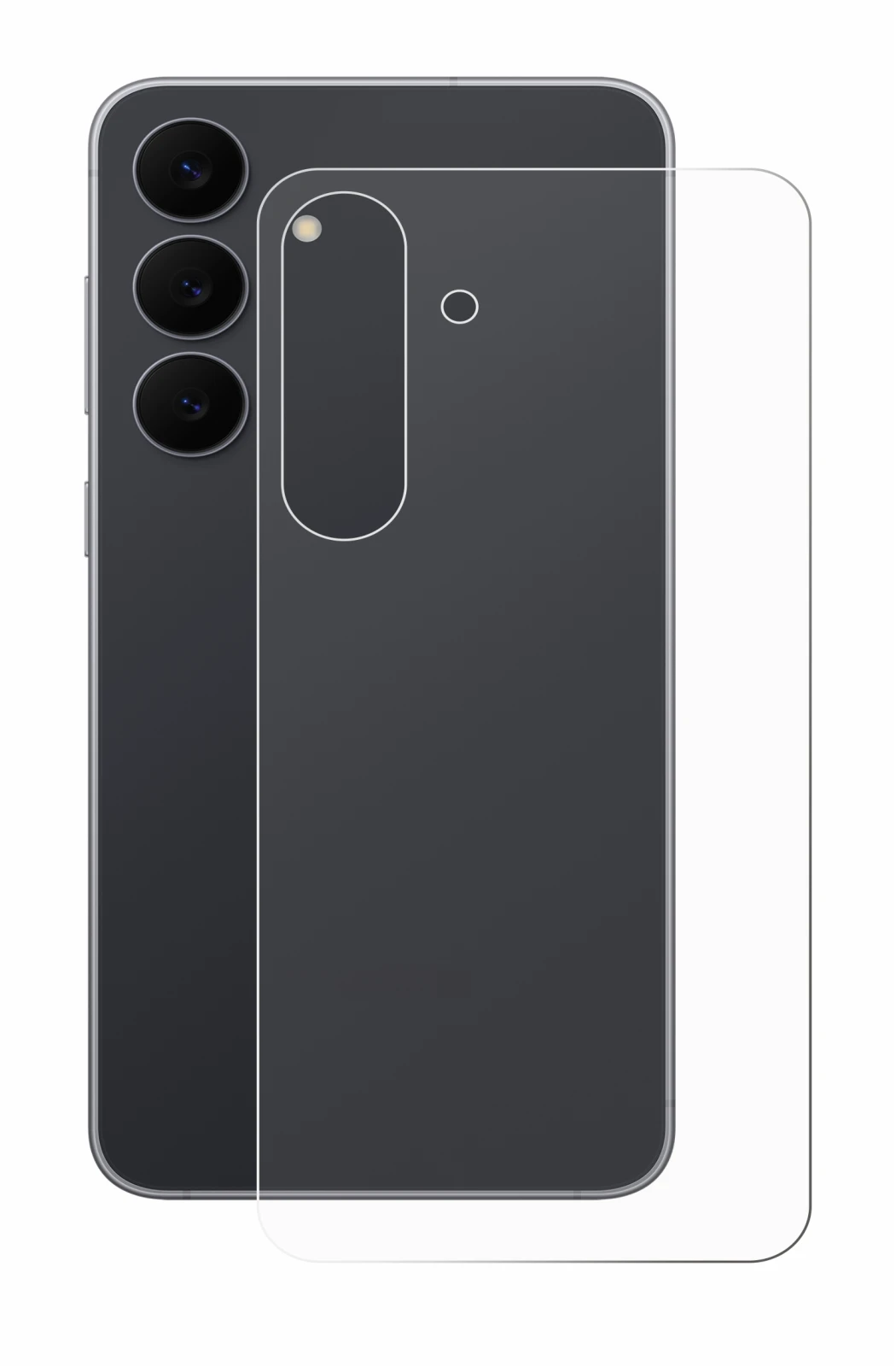 Imagen del dispositivo Samsung Galaxy S25 FE (Trasero) con una amplia variedad de protectores de pantalla.