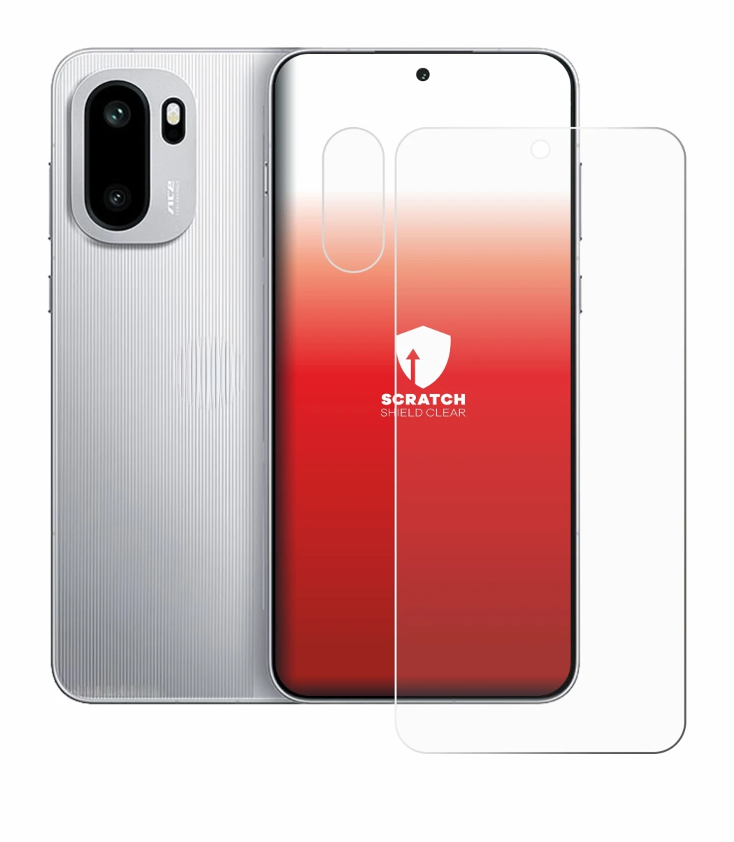 Imagen del dispositivo OnePlus Ace 6 (Frontal+Cámara) con una amplia variedad de protectores de pantalla.