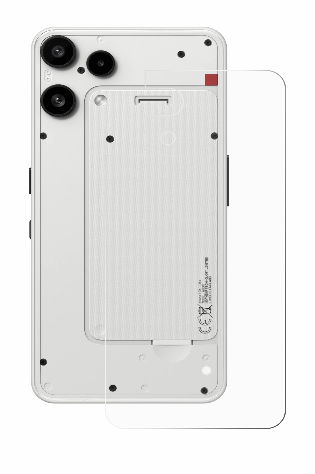 Imagen del dispositivo Nothing Phone (3a) Lite (Trasero) con una amplia variedad de protectores de pantalla.