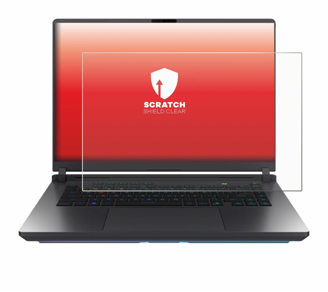 Imagen del dispositivo ASUS ROG Strix G16 2025 con una amplia variedad de protectores de pantalla.