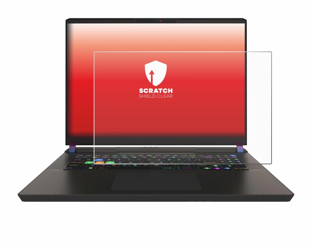 Imagen del dispositivo MSI Vector 17 HX con una amplia variedad de protectores de pantalla.