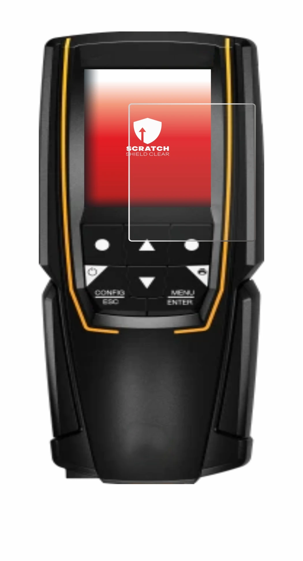 Imagen del dispositivo Testo 310 (2da Gen.) con una amplia variedad de protectores de pantalla.