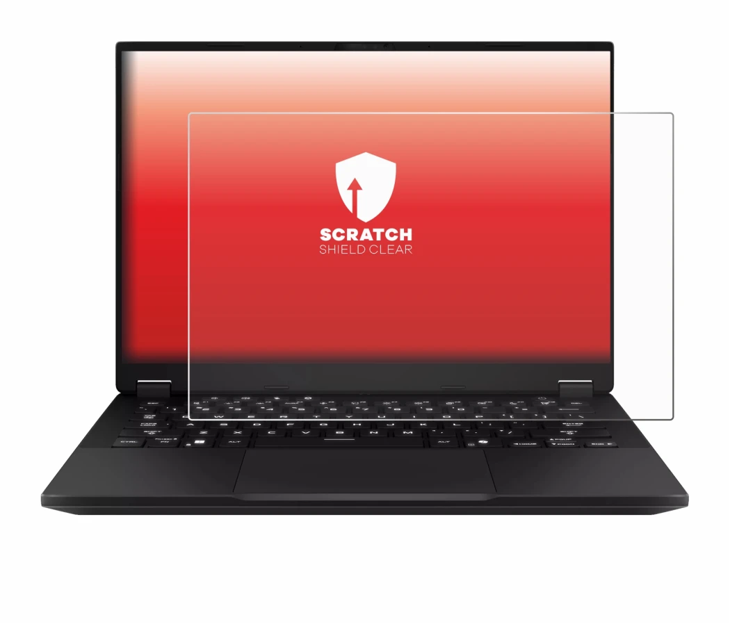 Imagen del dispositivo ASUS TUF Gaming A14 con una amplia variedad de protectores de pantalla.