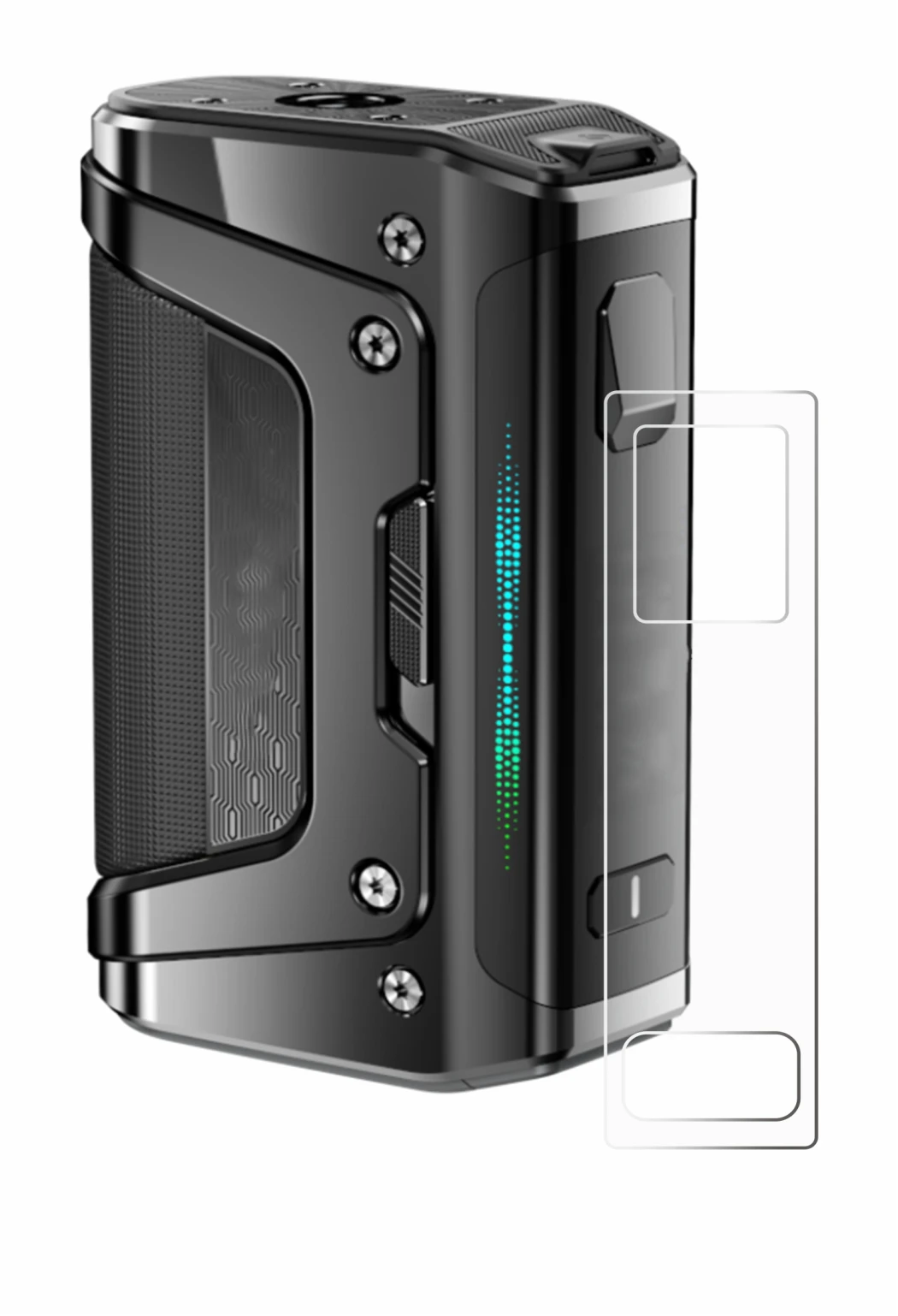Imagen del dispositivo GeekVape Aegis Legend 5 con una amplia variedad de protectores de pantalla.