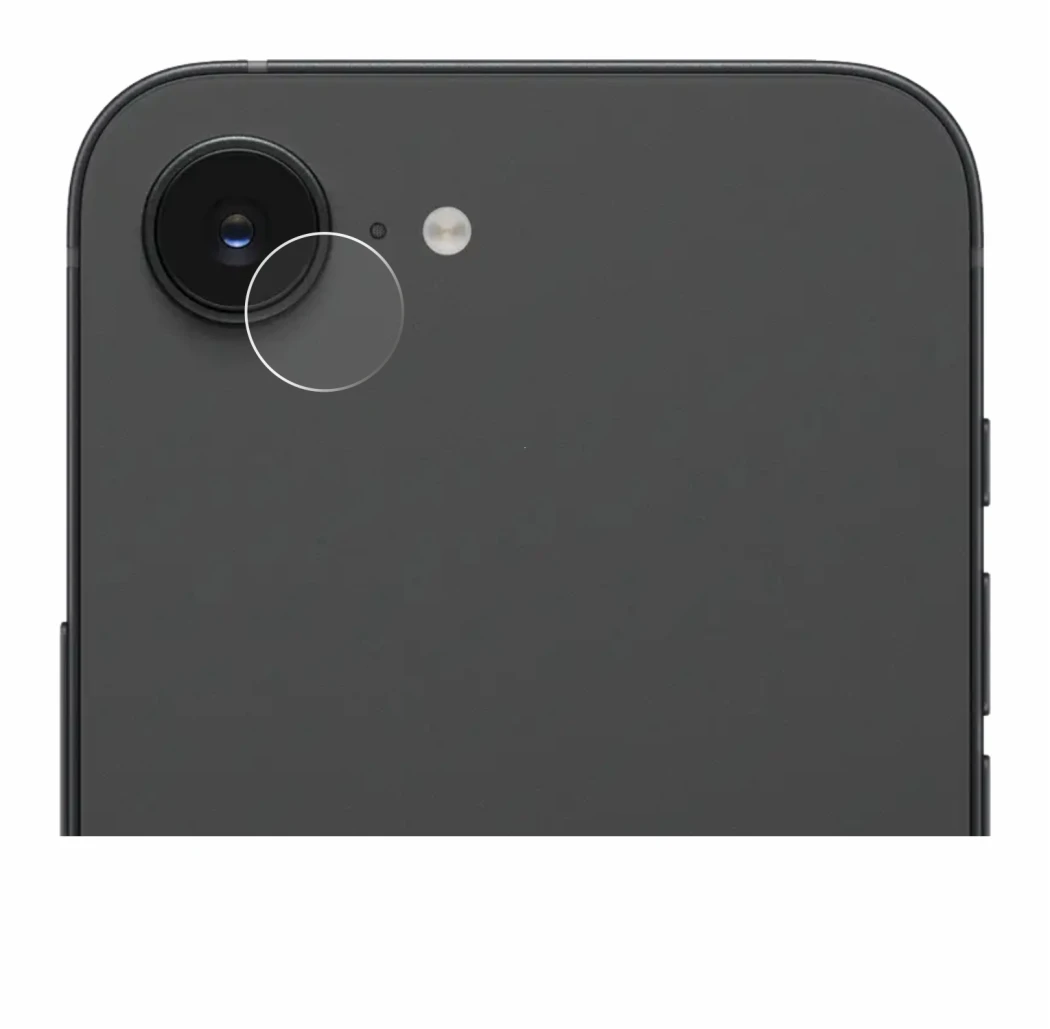 Imagen del dispositivo Apple iPhone 17e (SÓLO Cámara) con una amplia variedad de protectores de pantalla.