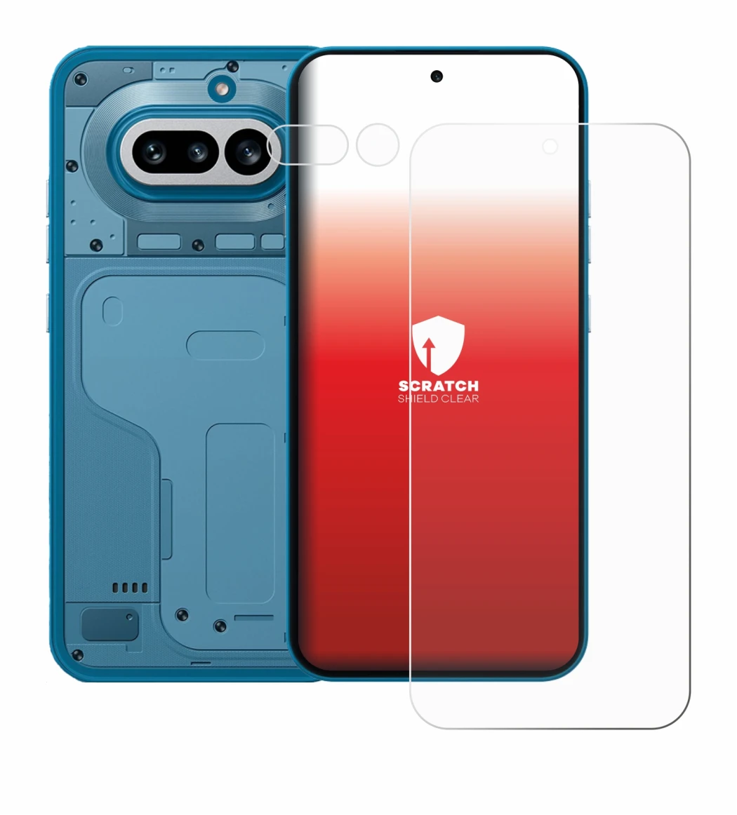 Imagen del dispositivo Nothing Phone (4a) (Frontal+Cámara) con una amplia variedad de protectores de pantalla.