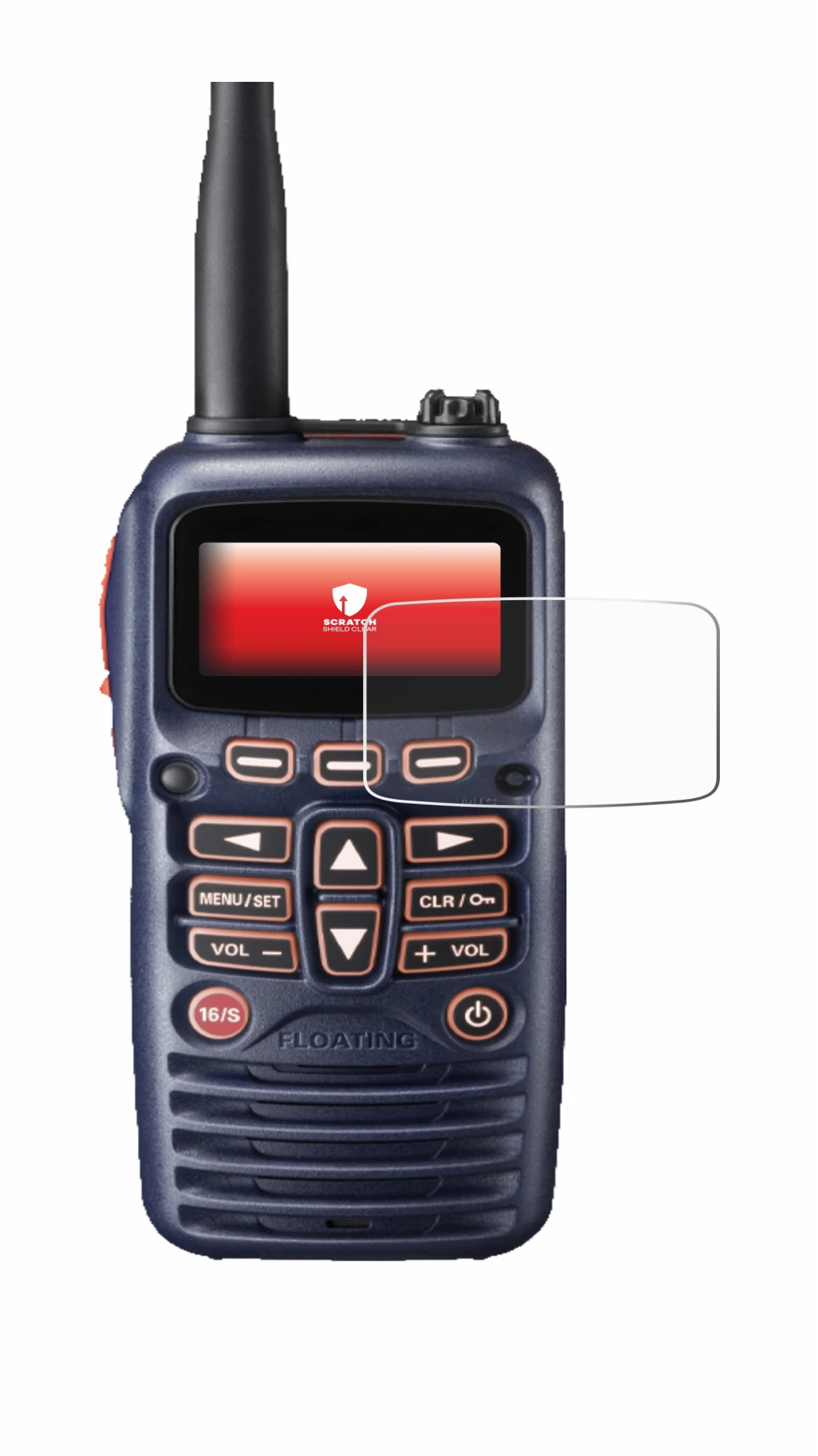 Imagen del dispositivo Standard Horizon HX320E con una amplia variedad de protectores de pantalla.