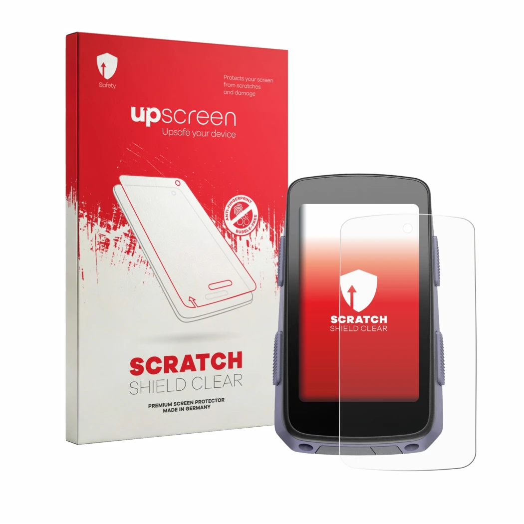 Parte frontal de un envase de producto con el logotipo de la marca upscreen. Al lado se muestra el dispositivo Hammerhead Limi