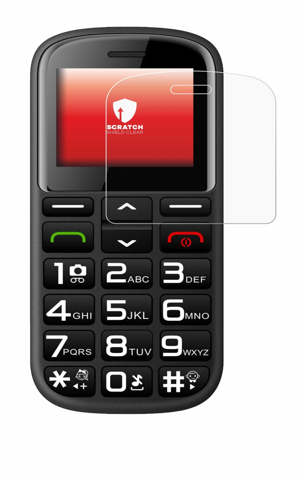 Imagen del dispositivo artfone CS182 con una amplia variedad de protectores de pantalla.