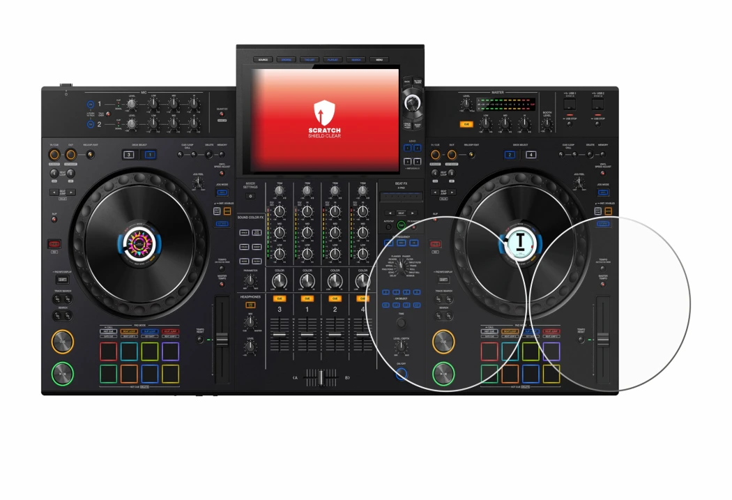 Imagen del dispositivo AlphaTheta XDJ-AZ (Jog) con una amplia variedad de protectores de pantalla.