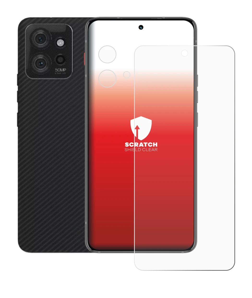 Imagen del dispositivo Motorola ThinkPhone (Frontal+Cámara) con una amplia variedad de protectores de pantalla.