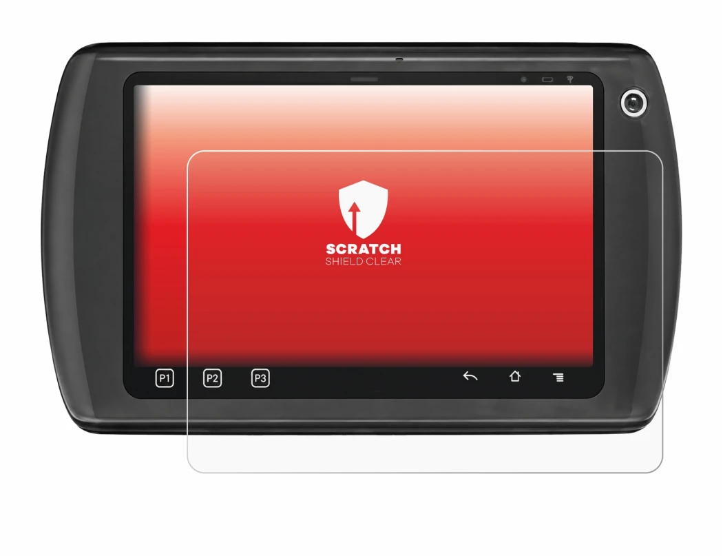 Imagen del dispositivo Zebra ET1 con una amplia variedad de protectores de pantalla.