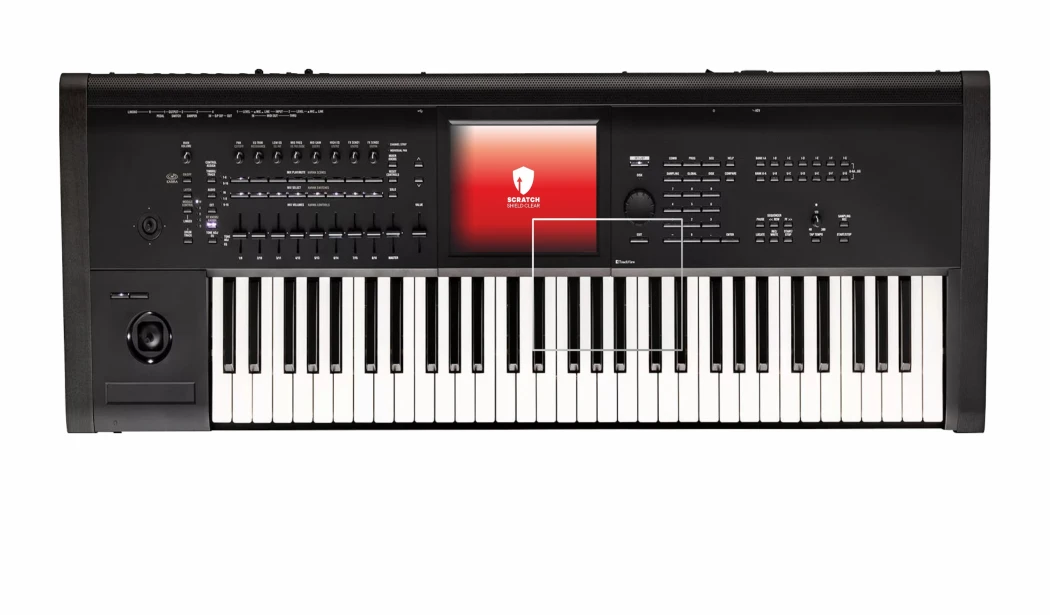 Imagen del dispositivo KORG Kronos 3 (2025) 61 con una amplia variedad de protectores de pantalla.