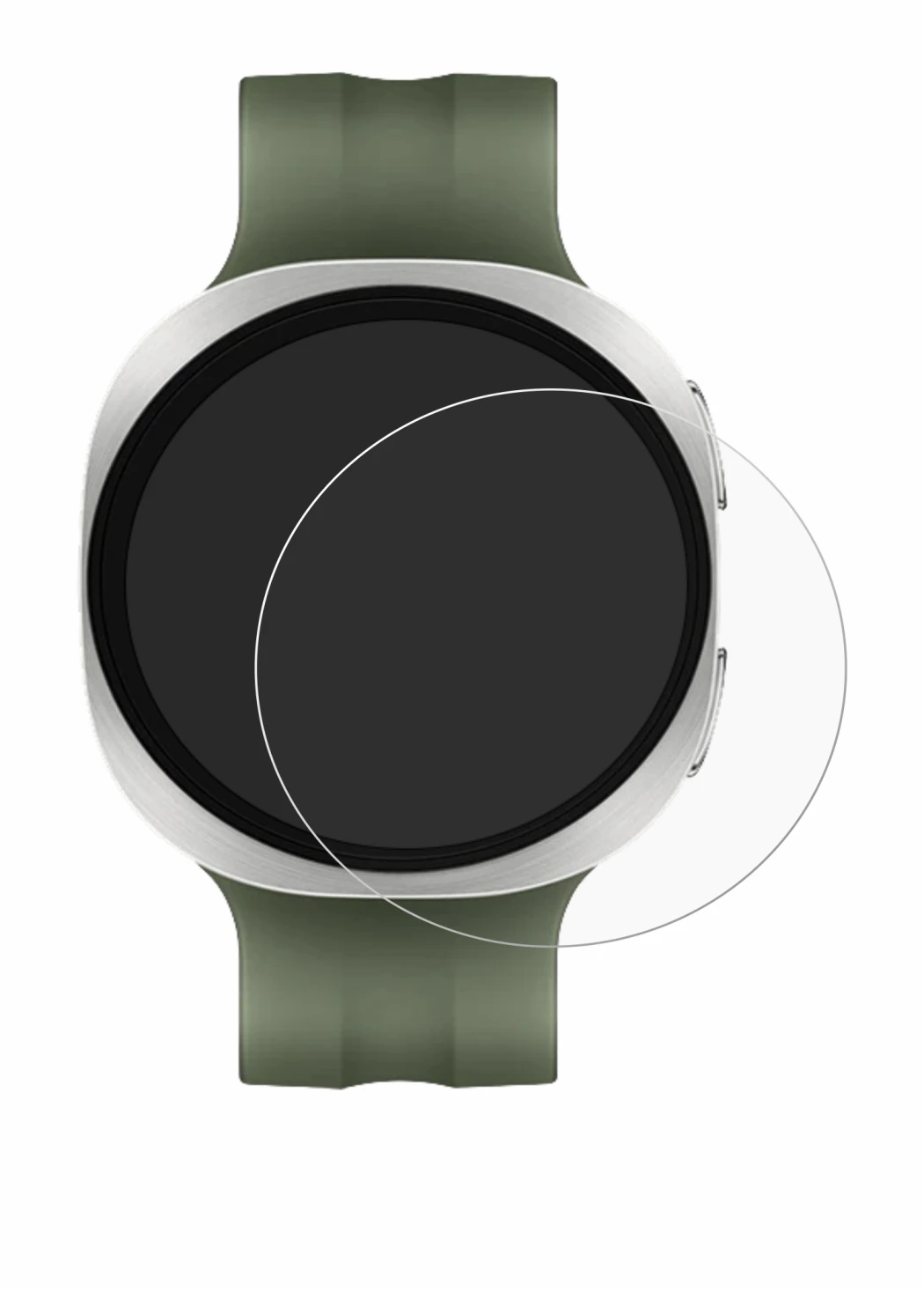 Imagen del dispositivo Samsung Galaxy Watch 9 (40 mm) con una amplia variedad de protectores de pantalla.