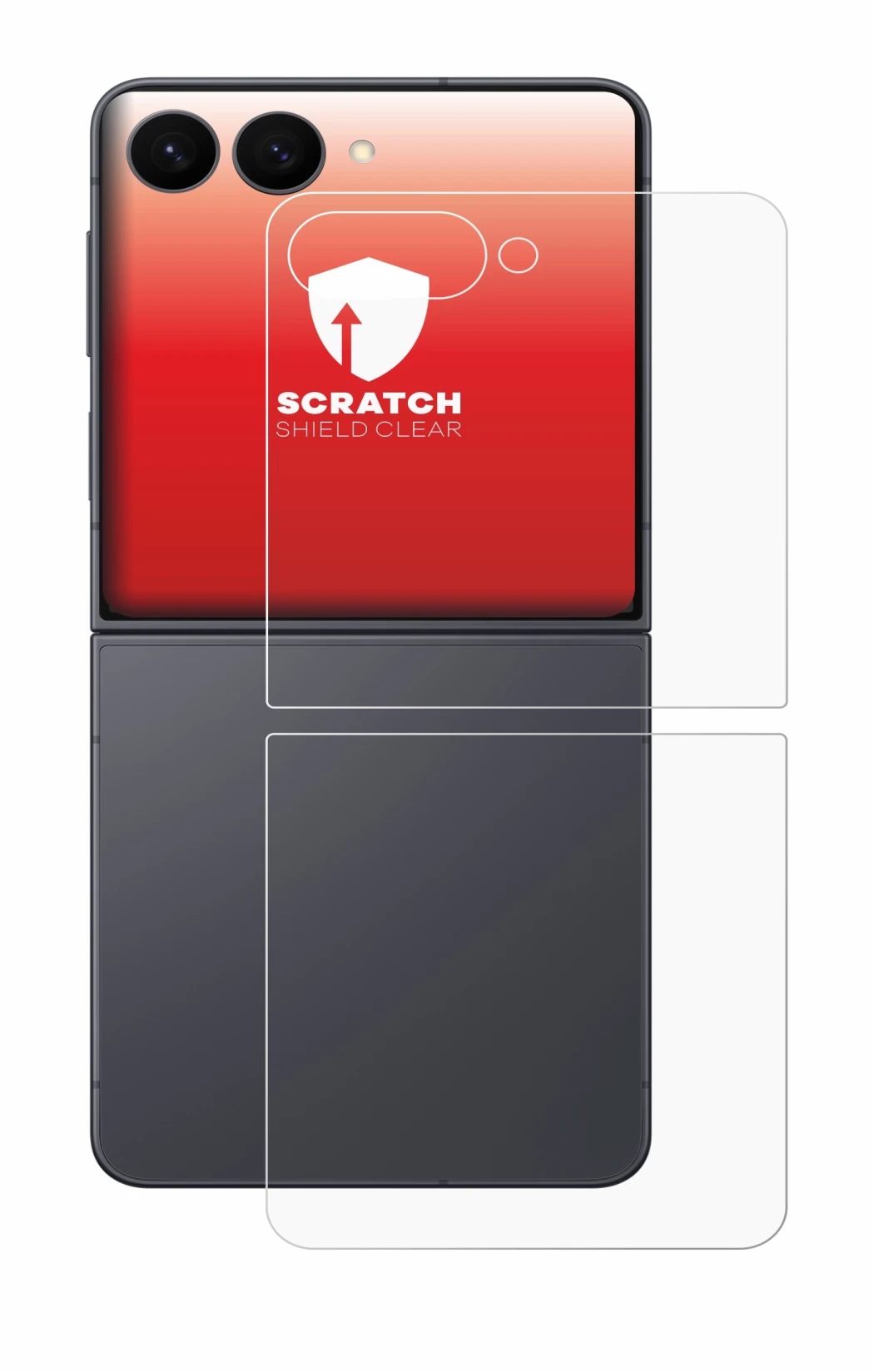 Imagen del dispositivo Samsung Galaxy Z Flip 8 (Trasero) con una amplia variedad de protectores de pantalla.