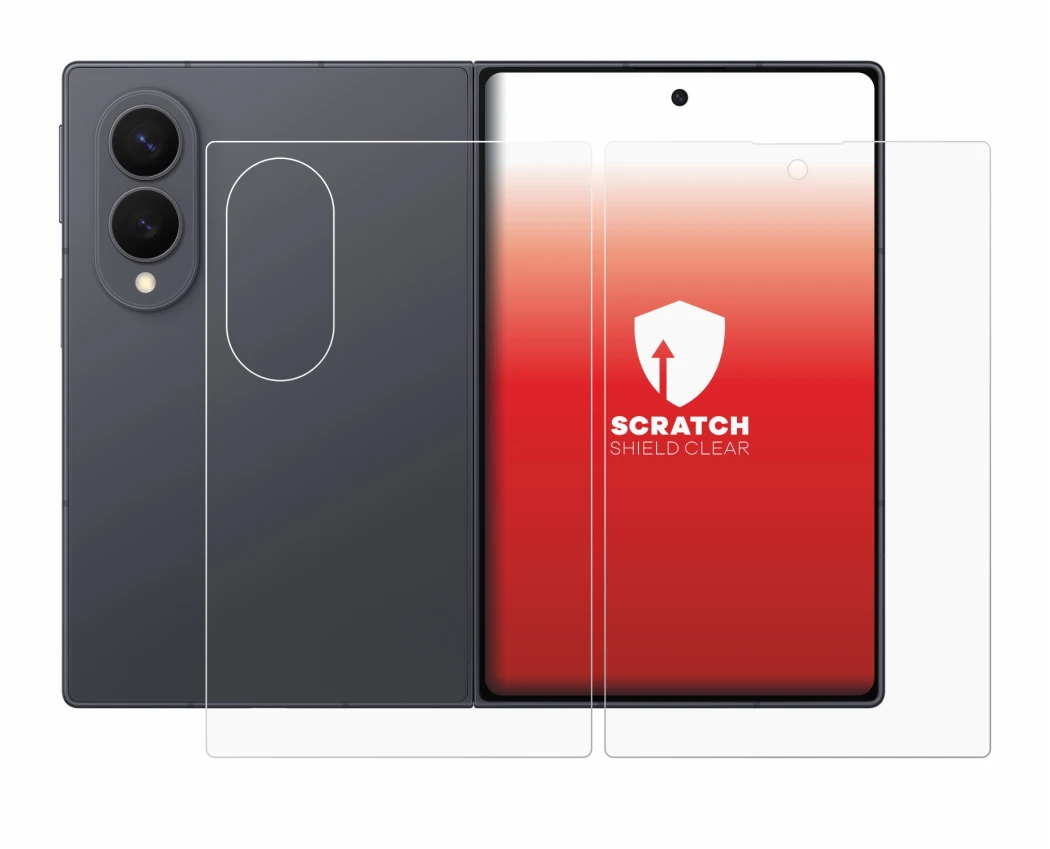Imagen del dispositivo Samsung Galaxy Z Fold 8 (Frontal+Trasero) con una amplia variedad de protectores de pantalla.