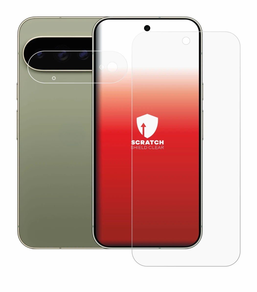 Imagen del dispositivo Google Pixel 11 Pro XL (Frontal+Cámara) con una amplia variedad de protectores de pantalla.