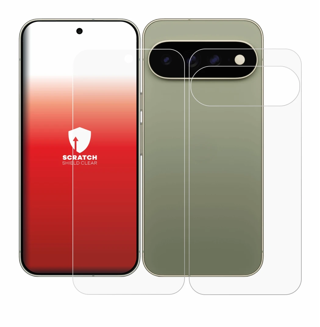 Imagen del dispositivo Google Pixel 11 Pro XL (Frontal+Trasero) con una amplia variedad de protectores de pantalla.