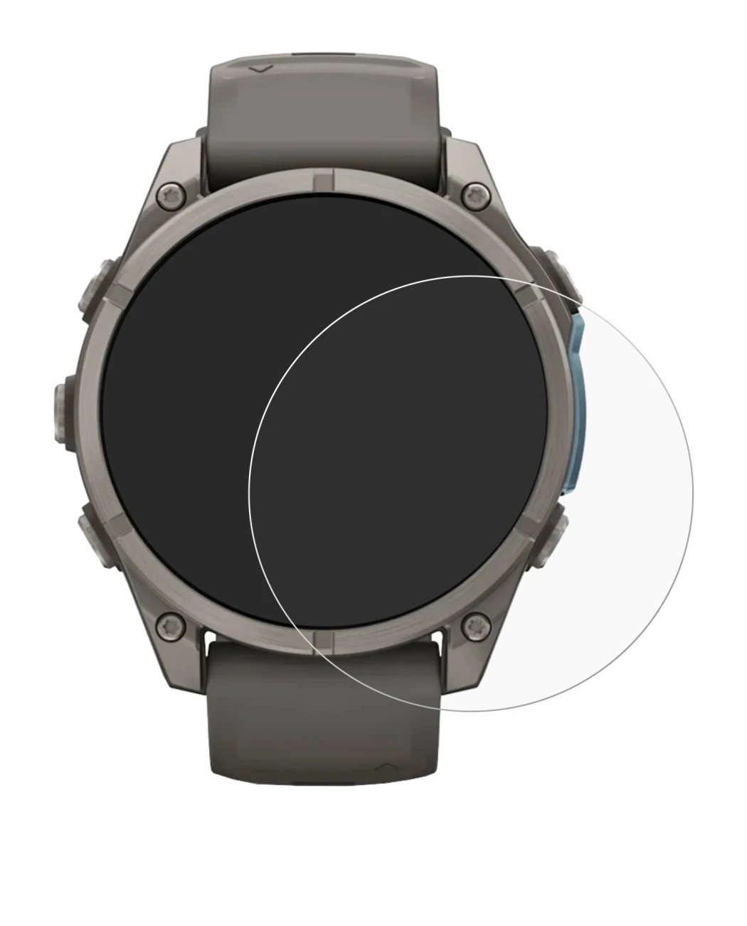 Imagen del dispositivo Garmin Fenix 9 (47 mm) con una amplia variedad de protectores de pantalla.