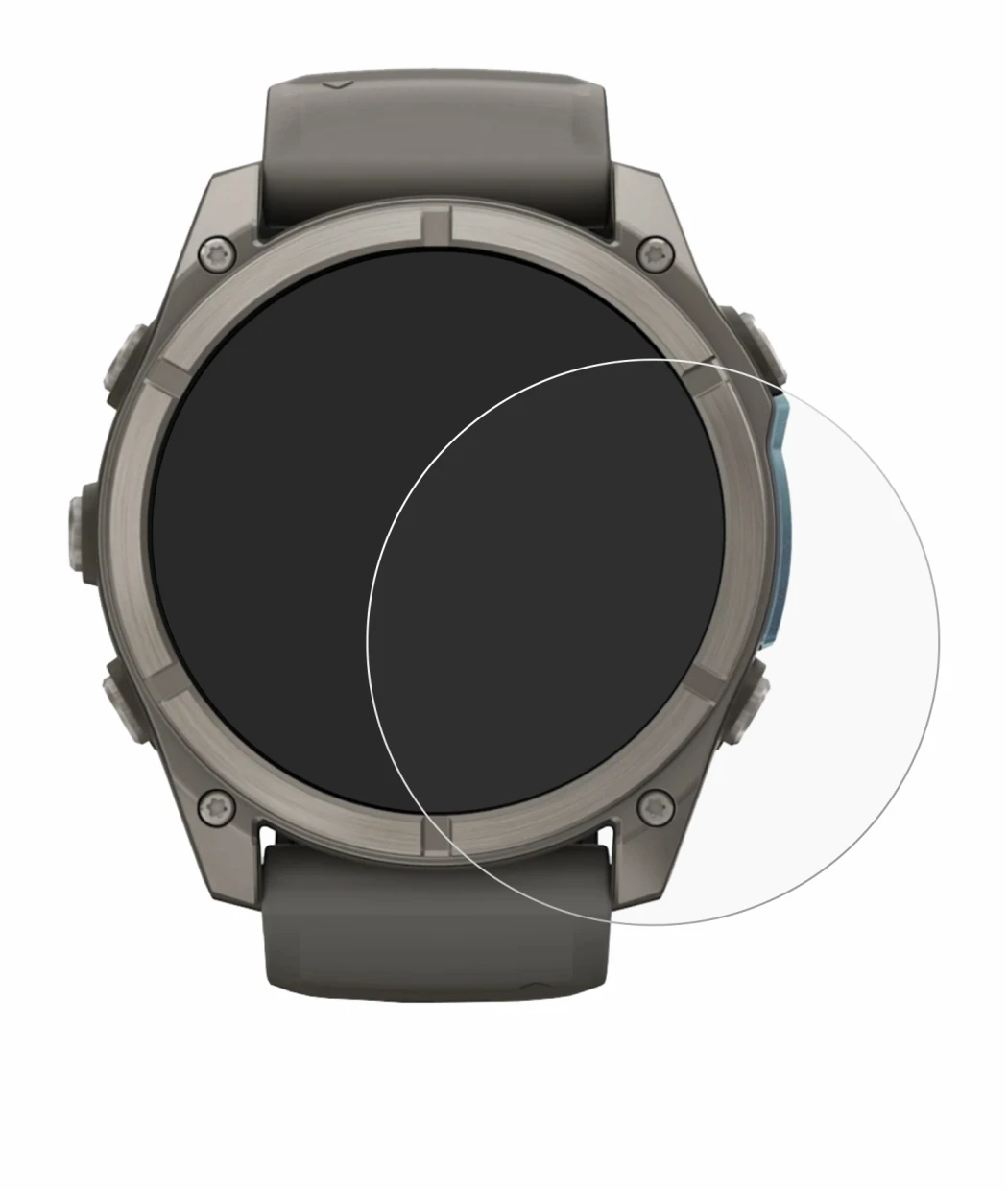 Imagen del dispositivo Garmin Fenix 9 (51 mm) con una amplia variedad de protectores de pantalla.