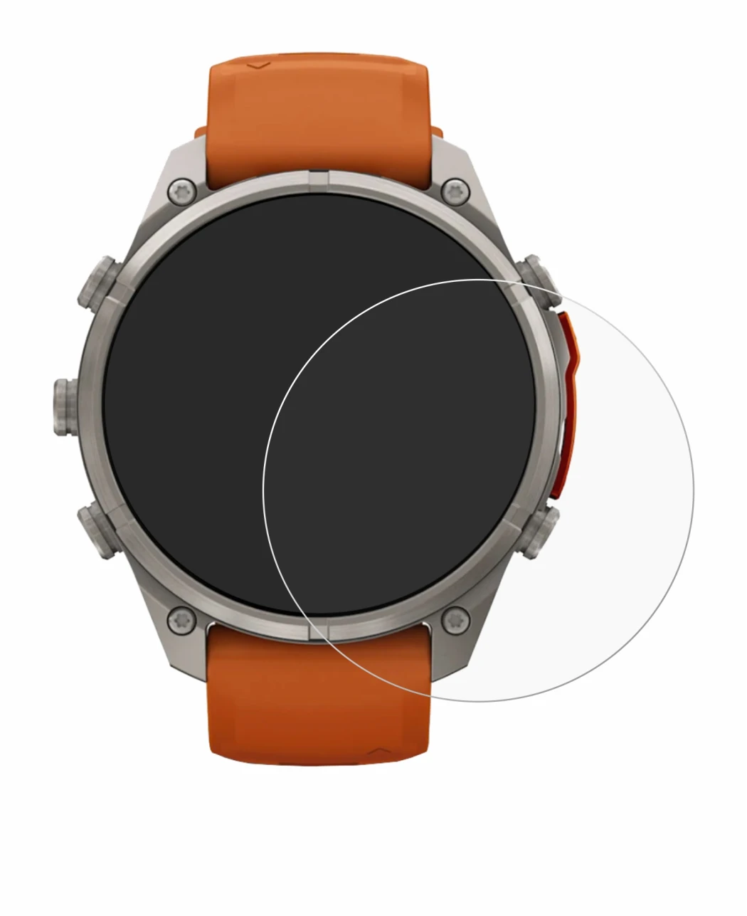 Imagen del dispositivo Garmin Fenix 9 Pro (47 mm) con una amplia variedad de protectores de pantalla.