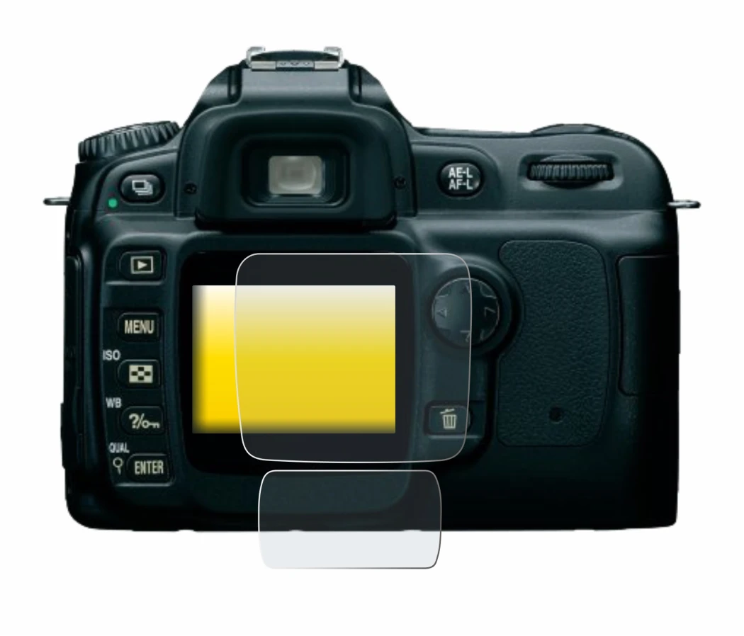 Imagen del dispositivo Nikon D50 con una amplia variedad de protectores de pantalla.
