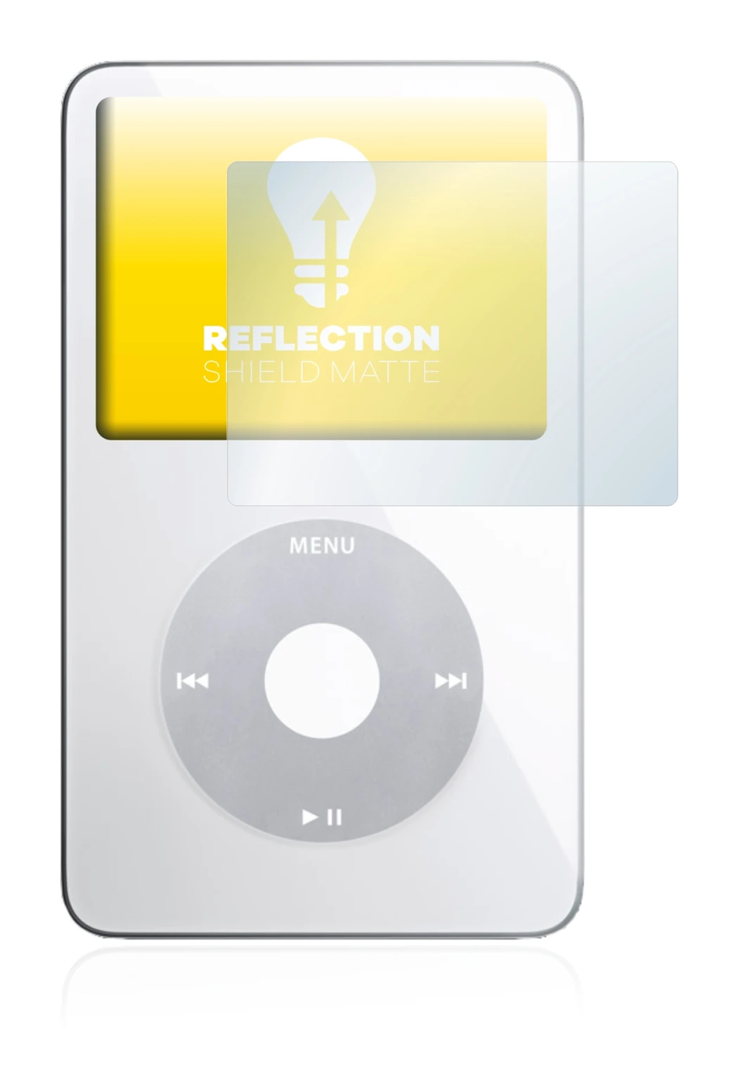Imagen del dispositivo Apple iPod classic video Display (5a. Gen.) con una amplia variedad de protectores de pantalla.
