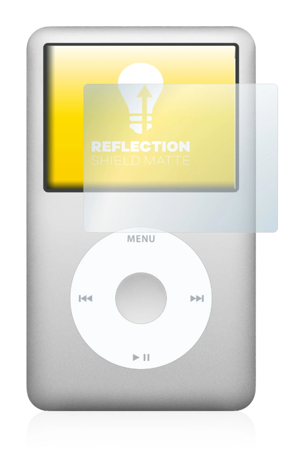 Imagen del dispositivo Apple iPod Classic (6a Gen.) con una amplia variedad de protectores de pantalla.