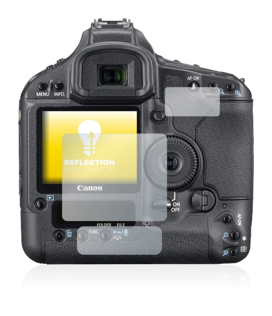 Imagen del dispositivo Canon EOS 1Ds Mark III con una amplia variedad de protectores de pantalla.